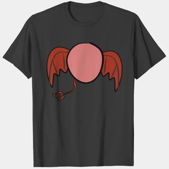 devil red evil ball wings T-shirt