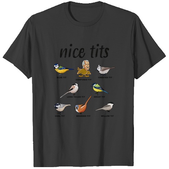 Nice Tits Funny Confused Joe Biden Bird Gift 4th T-shirt