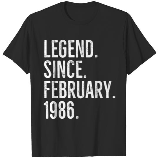 Discover Legend Since February 1986 T-shirt