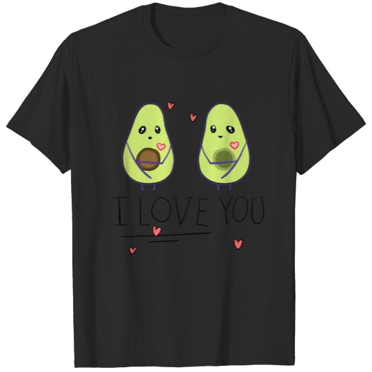 Discover cartoon avocado love lovers couple T-shirt