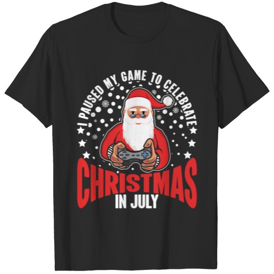 Discover Paradise Summer Gamer Santa a Christmas In July T-shirt