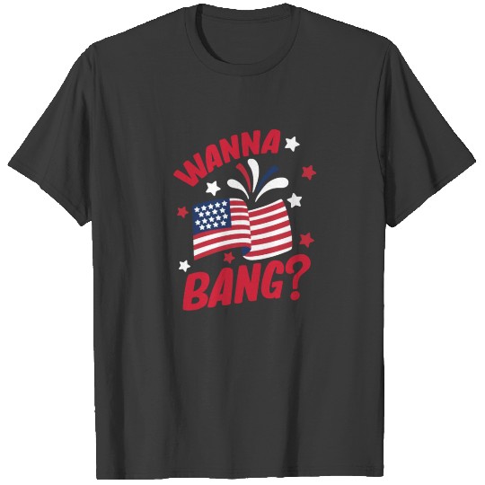 4th July Men Fireworks USA T-shirt