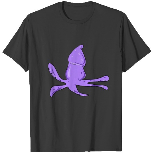 octopus cartoon mertese animal purple icon T-shirt