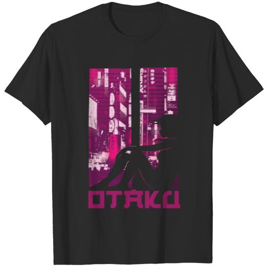 Vaporwave Aesthetic Girl Offline Japan Anime Otaku T-shirt