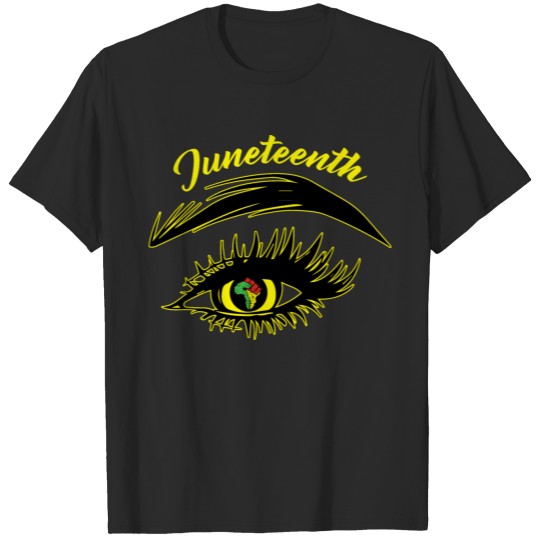 Patriotic Bright Eyes African American Juneteenth T-shirt