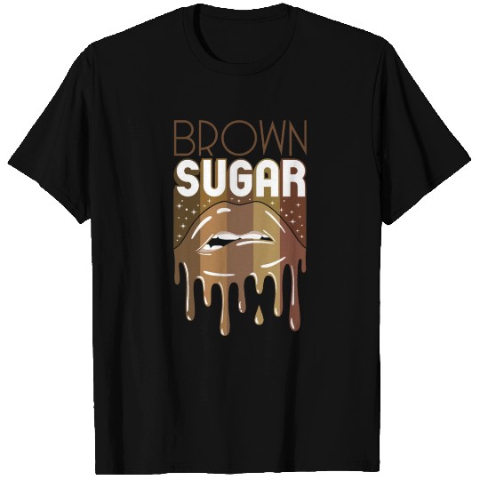 Brown Sugar Lips Babe Melanin Queen Black Women T-shirt