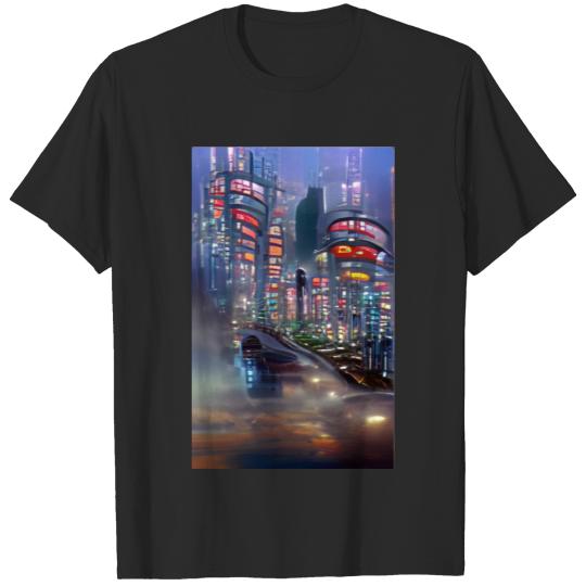 Discover Futuristic city T-shirt