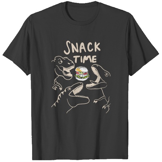 Discover Dinosaurs and cheeseburger Snack Time T-shirt