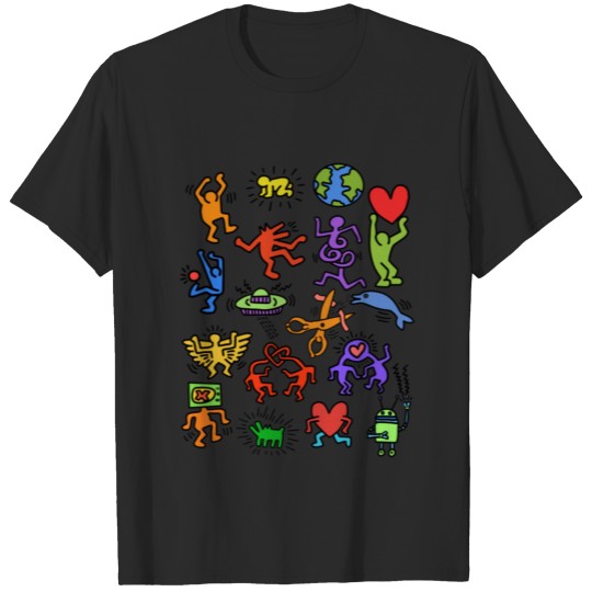 Discover Keith Haring abstract art T-shirt