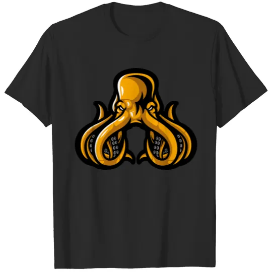 Discover Octopus kraken cartoon sea animal fun vector image T-shirt