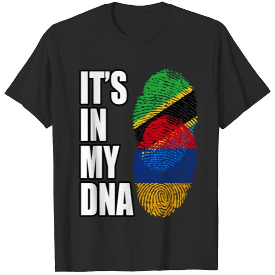 Discover Tanzanian And Armenian Vintage Heritage DNA Flag T-shirt