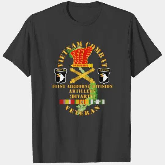Army Vietnam Combat Veteran w 101st Airborne Div D T-shirt