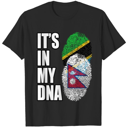 Discover Tanzanian And Nepalese Vintage Heritage DNA Flag T-shirt