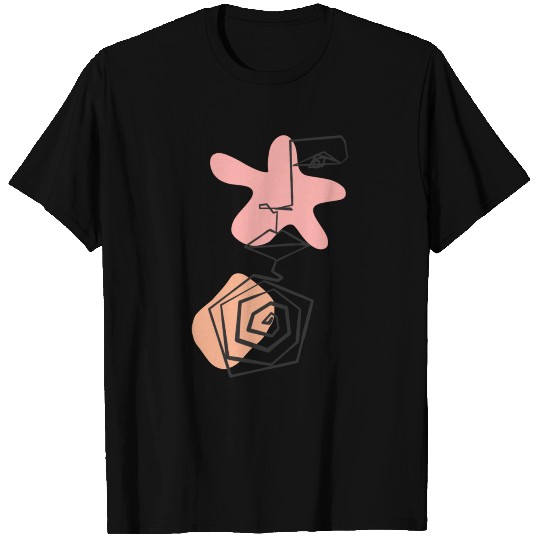 Aesthetic Abstract One Line Drawing T-shirt