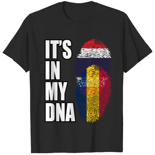 Discover Thai And Chadian Vintage Heritage DNA Flag T-shirt