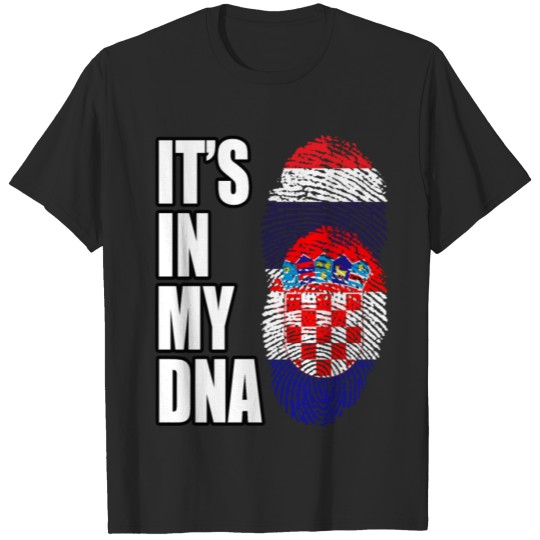 Discover Thai And Croatian Vintage Heritage DNA Flag T-shirt