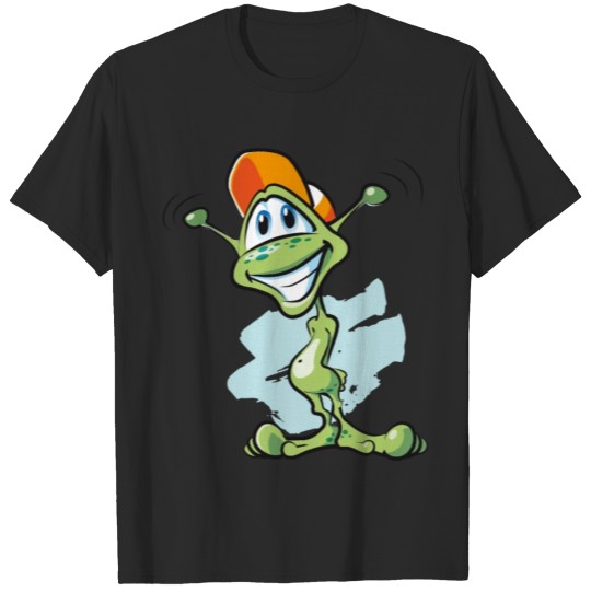 Funny alien cartoon with artificial intelligence T-shirt