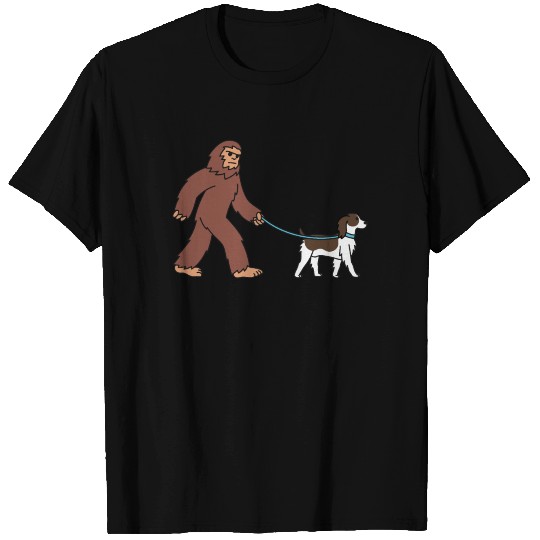 Bigfoot Sasquatch English Springer Spaniel T-shirt