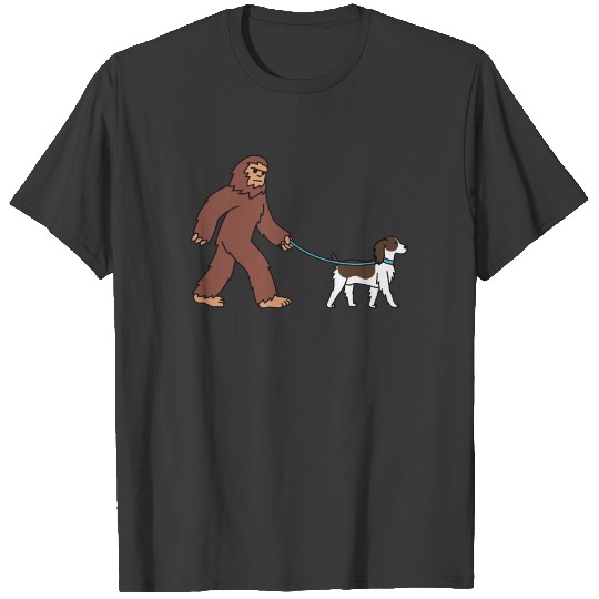 Bigfoot Sasquatch English Springer Spaniel T-shirt