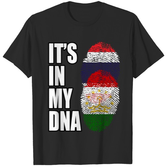 Discover Thai And Tajikistani Vintage Heritage DNA Flag T-shirt