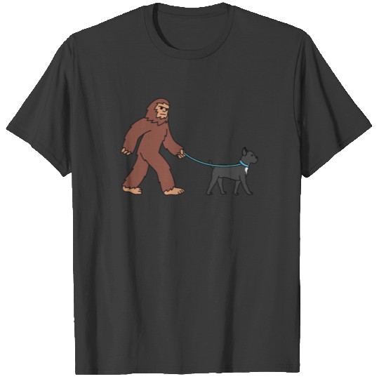 Bigfoot Sasquatch Walking Cane Corso T-shirt