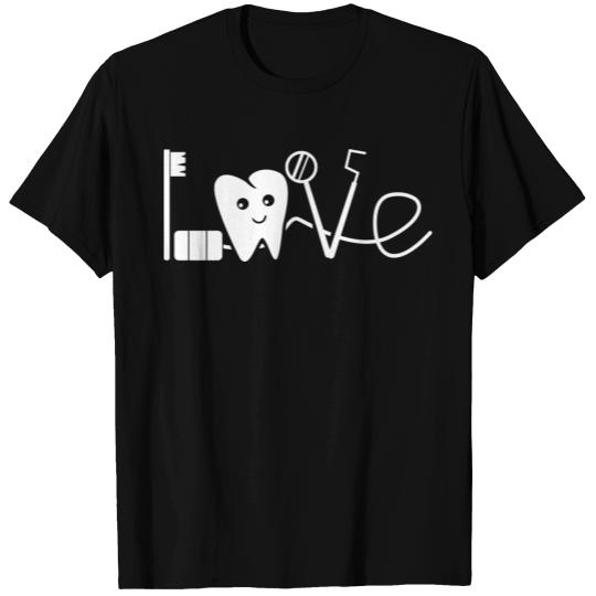 Tooth Love Dentist Gift for Him Her Valentines Day T-shirt