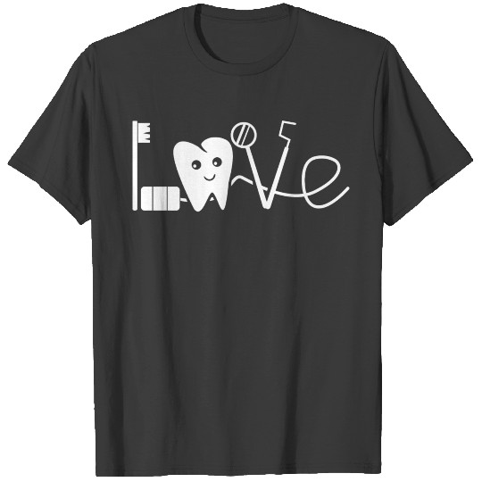 Tooth Love Dentist Gift for Him Her Valentines Day T-shirt