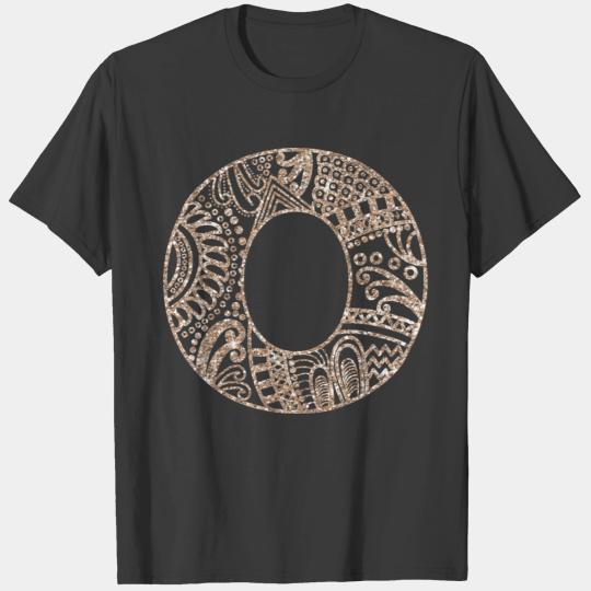 Floral Mandala Monogram O| Mandala Monogram O T-shirt