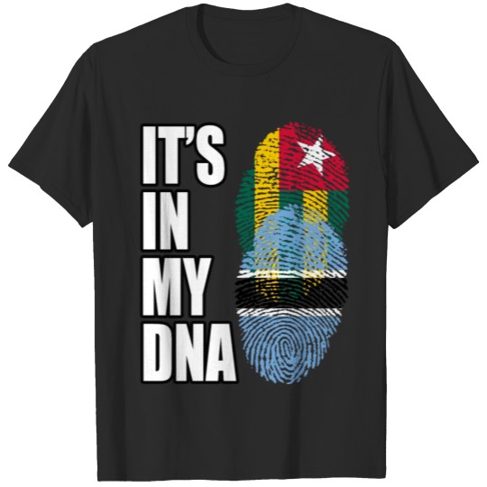 Discover Togolese And Botswanan Mix Heritage DNA Flag T-shirt