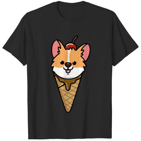 Kawaii Corgi Ice Cream For Corgi Lover T-shirt