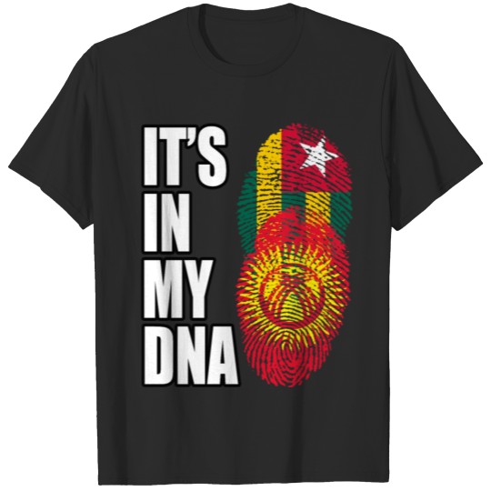 Discover Togolese And Kyrgyzstani Mix Heritage DNA Flag T-shirt