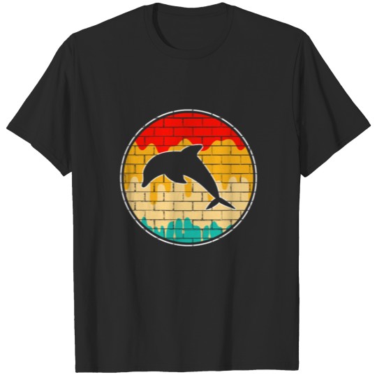 dolphin retro T-shirt