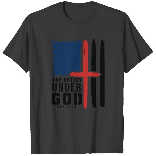 One Nation Under God, July 4th, Patriotic, USA T-shirt