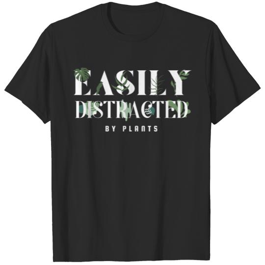 Discover Easily Distracted By Plants/Gardening Flower Lady T-shirt