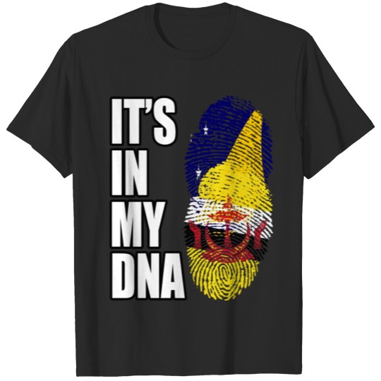 Discover Tokelauan And Bruneian Mix Heritage DNA Flag T-shirt