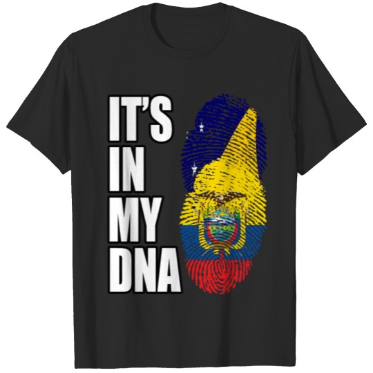 Discover Tokelauan And Ecuadorian Mix Heritage DNA Flag T-shirt