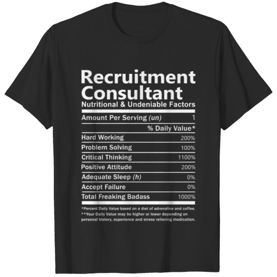 Discover Recruitment Consultant T Shirt - Nutritional And U T-shirt