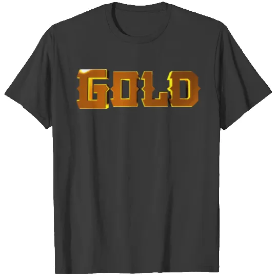 Discover Gold Stylized Text T-shirt