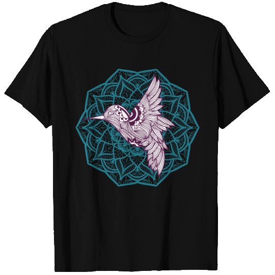 Hummingbird Mandala. Beautiful Bird and Nature T-shirt