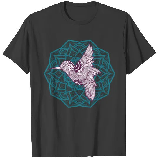 Hummingbird Mandala. Beautiful Bird and Nature T-shirt