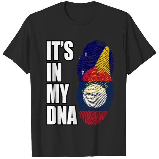 Discover Tokelauan And Laotian Mix Heritage DNA Flag T-shirt