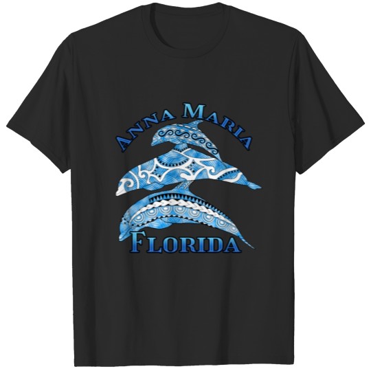 Discover Anna Maria Florida Vacation Tribal Dolphins T-shirt
