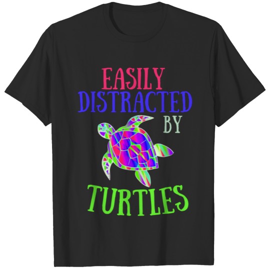 Discover EASILY DISTRACTED BY TURTLES T-shirt