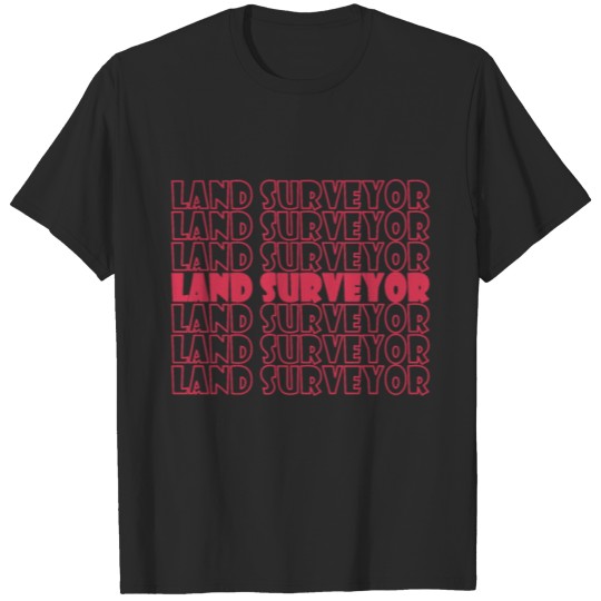 Discover Land Surveyor Retro Font Art T-shirt