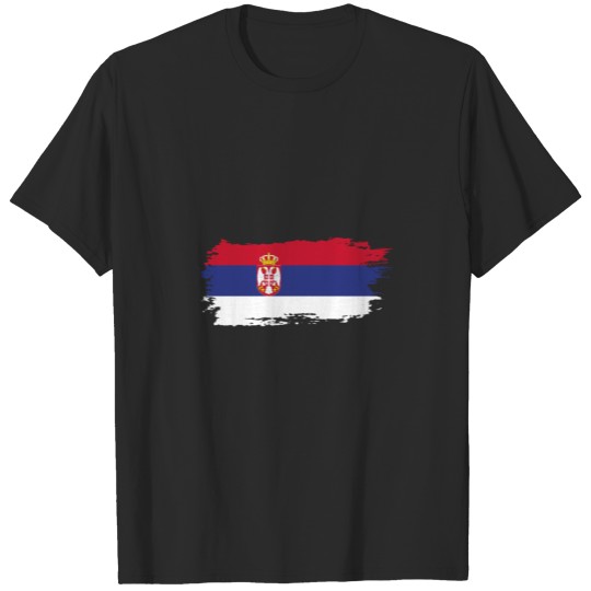 Discover Abstract Flag Of Serbia T-shirt