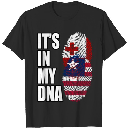 Discover Tongan And Liberian Mix Heritage DNA Flag T-shirt