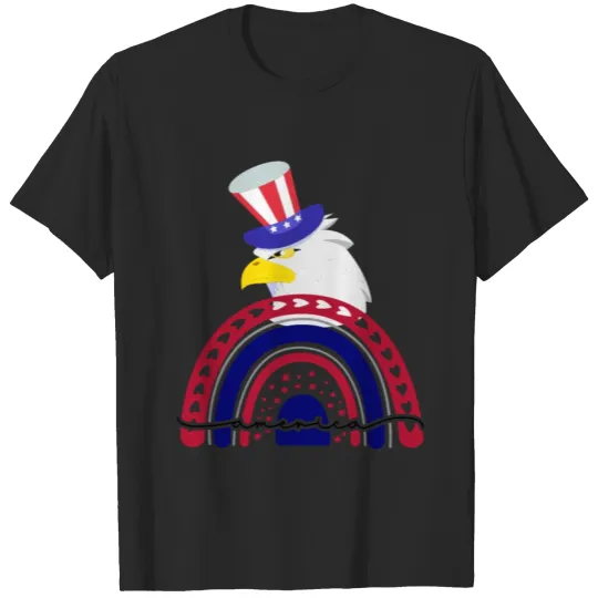 Discover Patriotic Eagle T-Shirt 4th of July USA American T-shirt