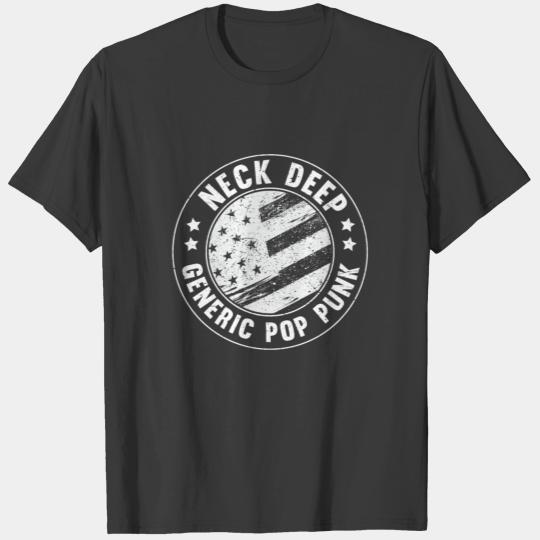 Neck Deep Generic Pop Punk USA FLAG FUNNY T-shirt
