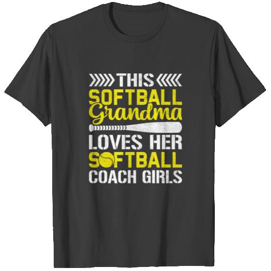 This Softball Grandma Loves Her Softball Coach T-shirt