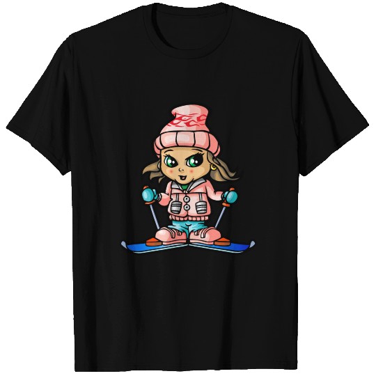 Snow girl skiing T-shirt